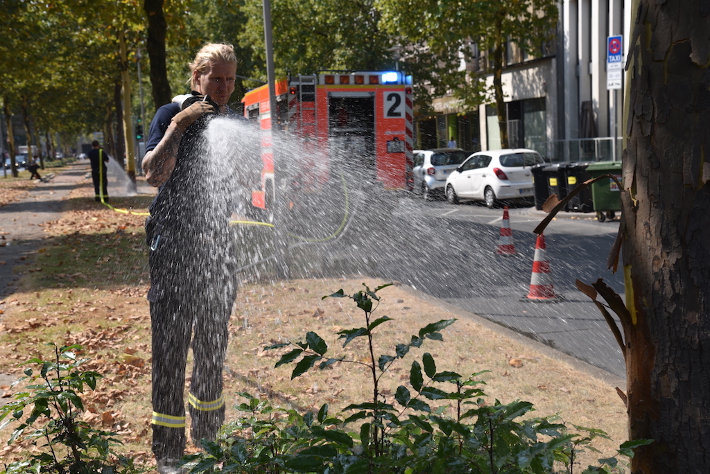 Feuerwehr unterstützt Gartenamt