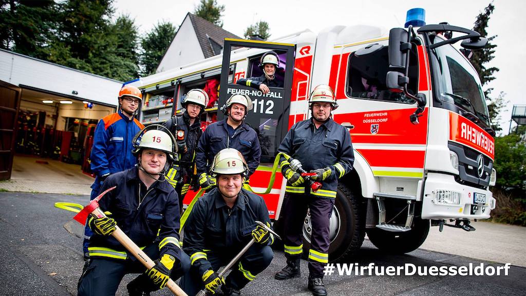 “Feuerwehr — #WirfuerDuesseldorf” — Aktionstag auf dem Burgplatz