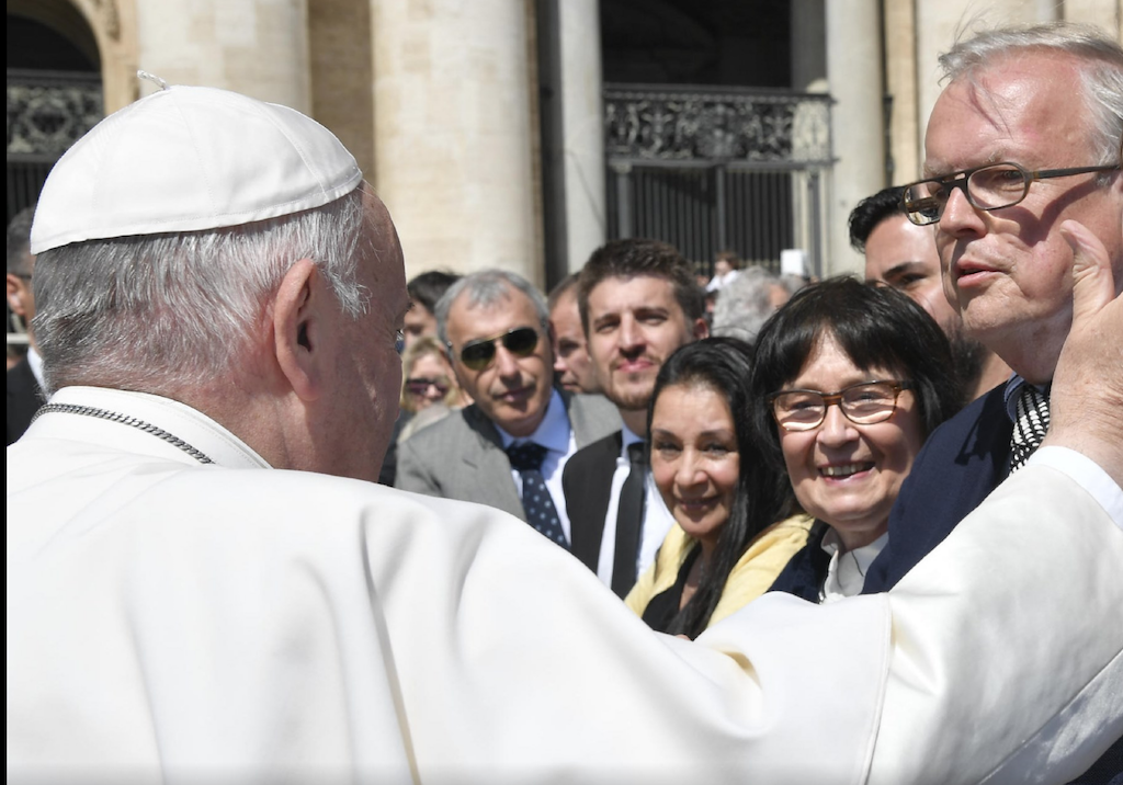 Unicef Motor Heribert Klein zur Generalaudienz beim Papst