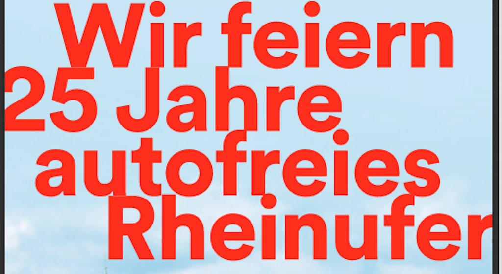25 Jahre Rheinufertunnel