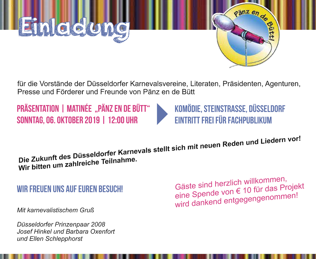 „PÄNZ EN DE BÜTT“