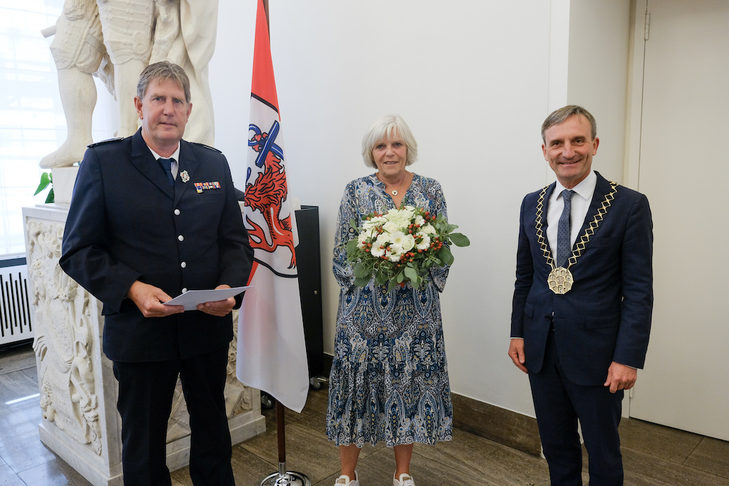 Kaspar Hilger von der Feuerwehr Düsseldorf ausgezeichnet