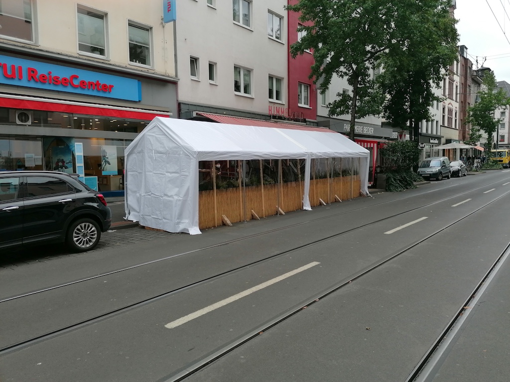 Gastronomen dürfen Außenterrassen schützen