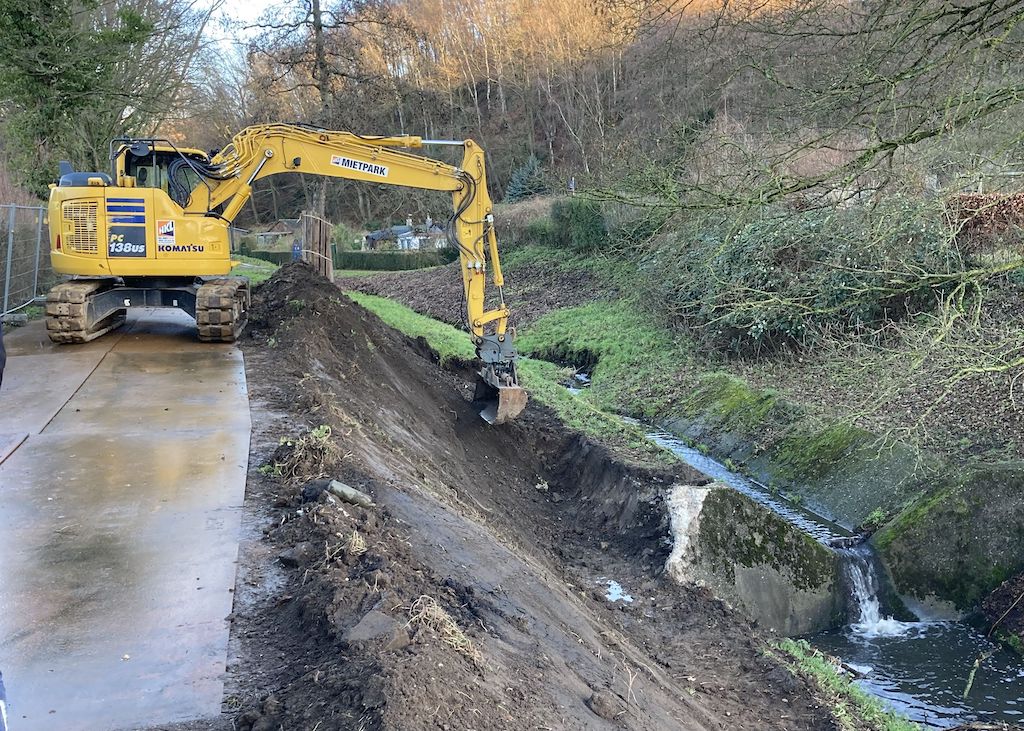Naturnaher Ausbau am Pillebach schreitet voran