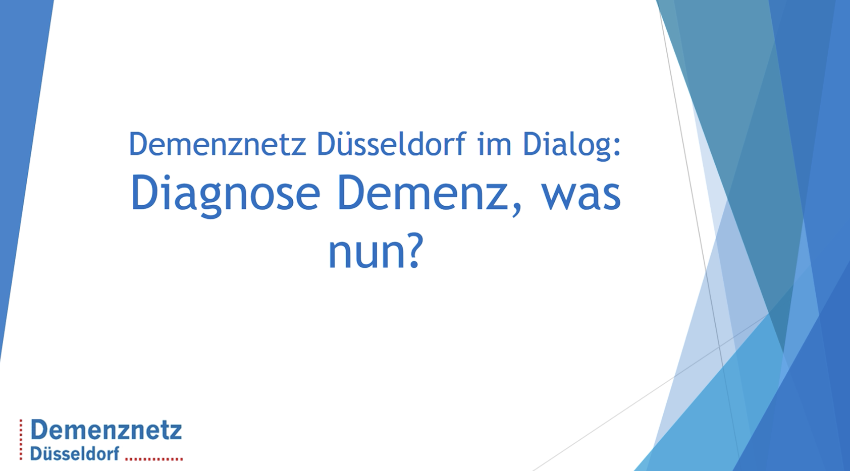 Diagnose Demenz — was nun?