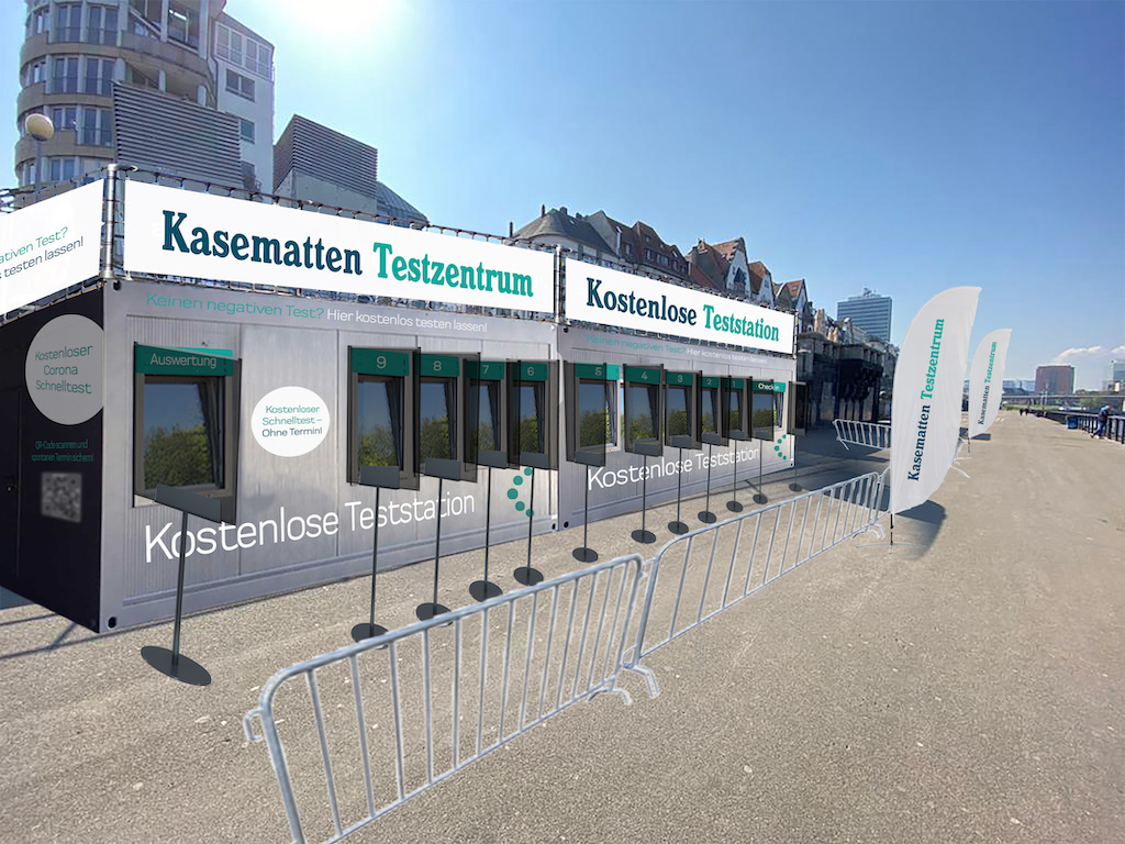 Eröffnung Kasematten Testzentrum am Rheinufer