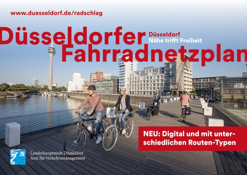 Digitaler Fahrradnetzplan Düsseldorf ist online