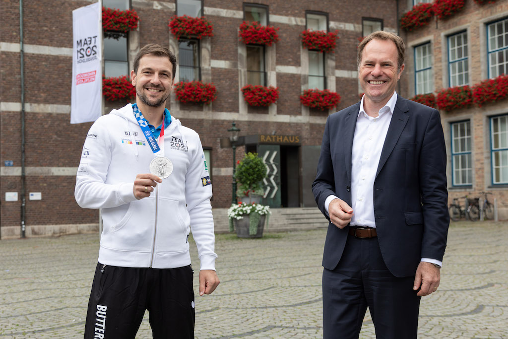 OB empfängt Olympia-Silbermedaillen-Gewinner Timo Boll