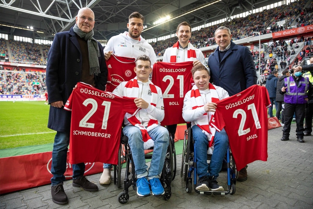 Medaillen-Gewinner des TEAM 2021 Düsseldorf zu Gast bei Fortuna Düsseldorf