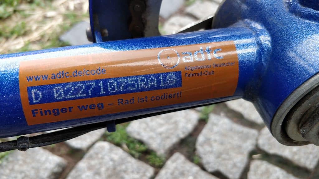 ADFC Düsseldorf codiert Fahrräder