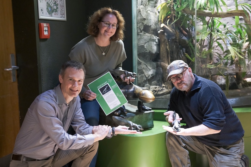 Bronzefigur für den Artenschutz im Aquazoo