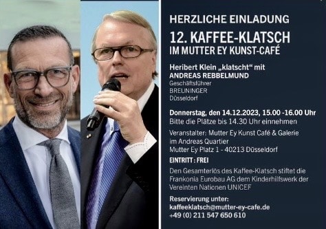 Heribert Klein lädt zum unterhaltsamen Kaffeeklatsch im Mutter EY Kunst Café & Galerie ein!