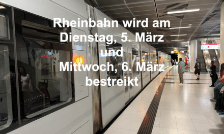 Rheinbahn erneut von Streiks betroffen: ver.di ruft zu zweitägigen Warnstreiks im ÖPNV in NRW&nbsp;auf