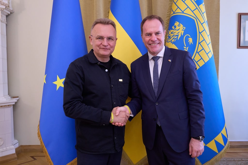 Zweiter Halt der Delegationsreise: OB Dr. Keller trifft Bürgermeister von Lwiw