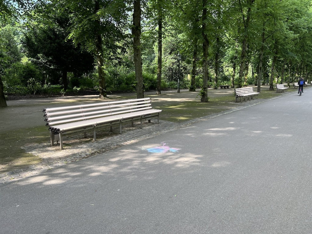 Lichtbänke im Hofgarten leuchten rund um die Uhr: Stadt gibt Erklärung ab