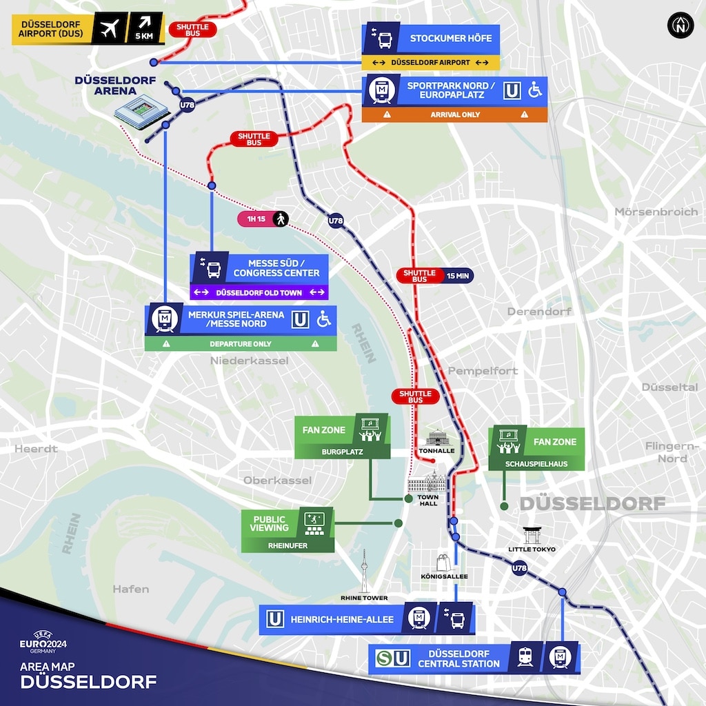 Die besten Wege zur EURO 2024 in die Arena und zu den Fan Zonen