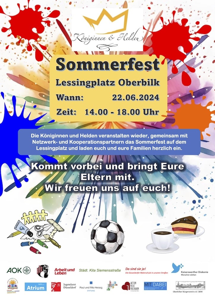 Kinder und Familienfest auf dem Lessingplatz in Oberbilk