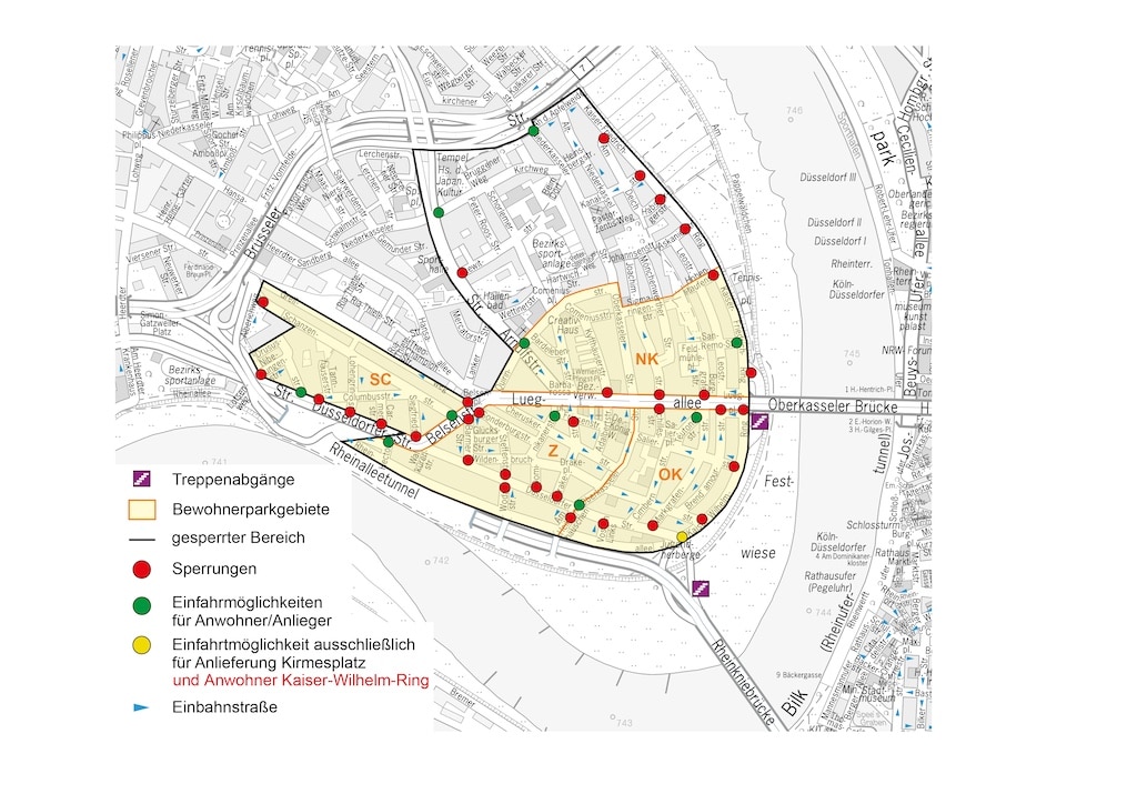 Rheinkirmes: Informationen für Anwohner und Anlieger