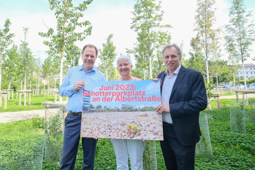 Klimaanpassung im urbanen Raum: Stadt eröffnet erstes Quartierswäldchen