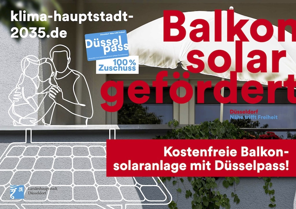 Mit dem Düsselpass zur kostenlosen Balkonsolaranlage