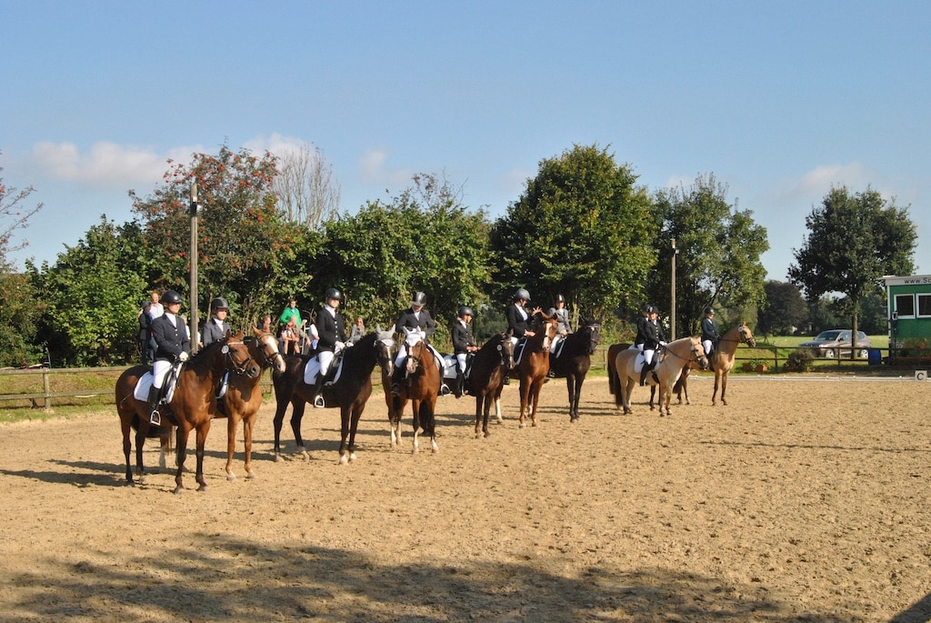 Erste Tiersegnung auf dem Brockerhof mit anschließendem Ringstechen