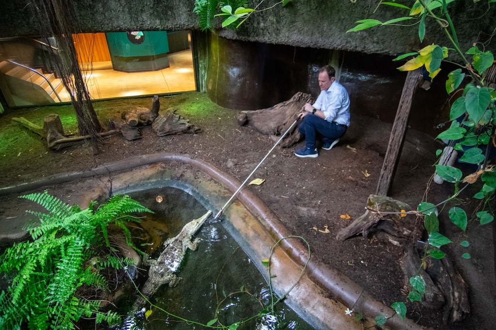 Oberbürgermeister Dr. Stephan Keller übernimmt Patenschaft für australisches Krokodil im Aquazoo
