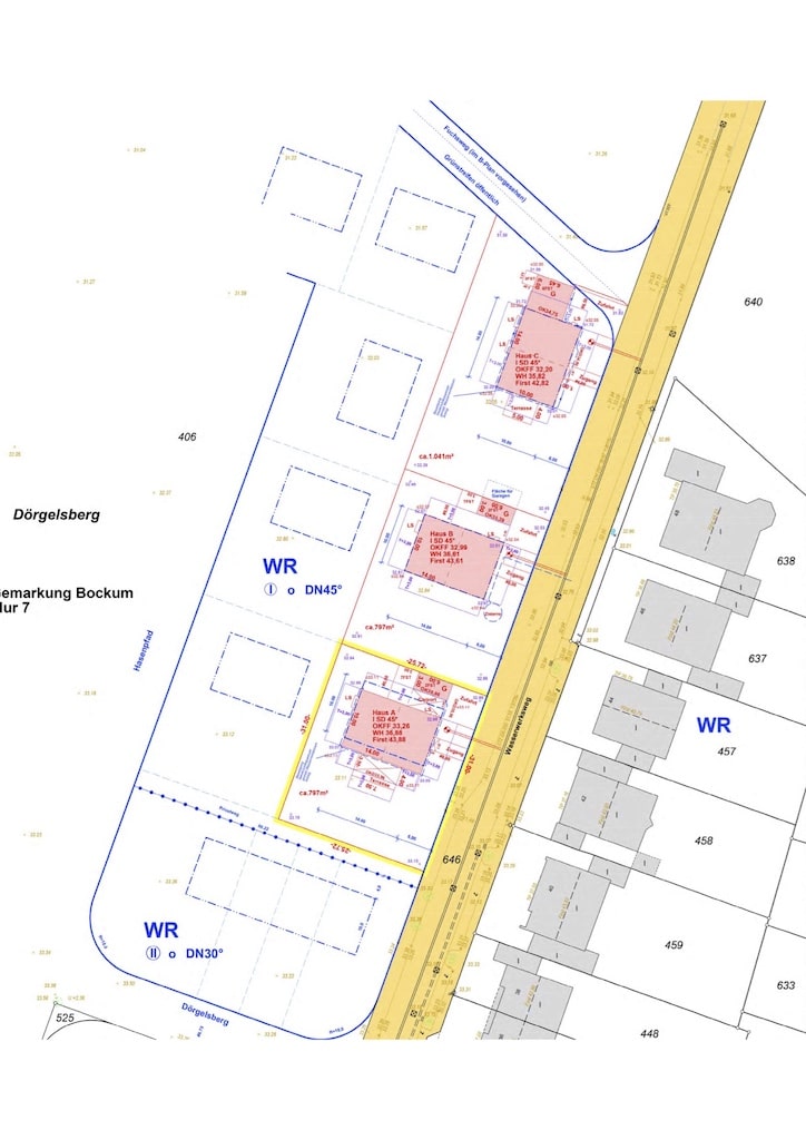 Lageplan: Die neuen Häuser liegen direkt am Wasserwerksweg © Landeshauptstadt Düsseldorf Lageplan: Die neuen Häuser liegen direkt am Wasserwerksweg © Landeshauptstadt Düsseldorf
