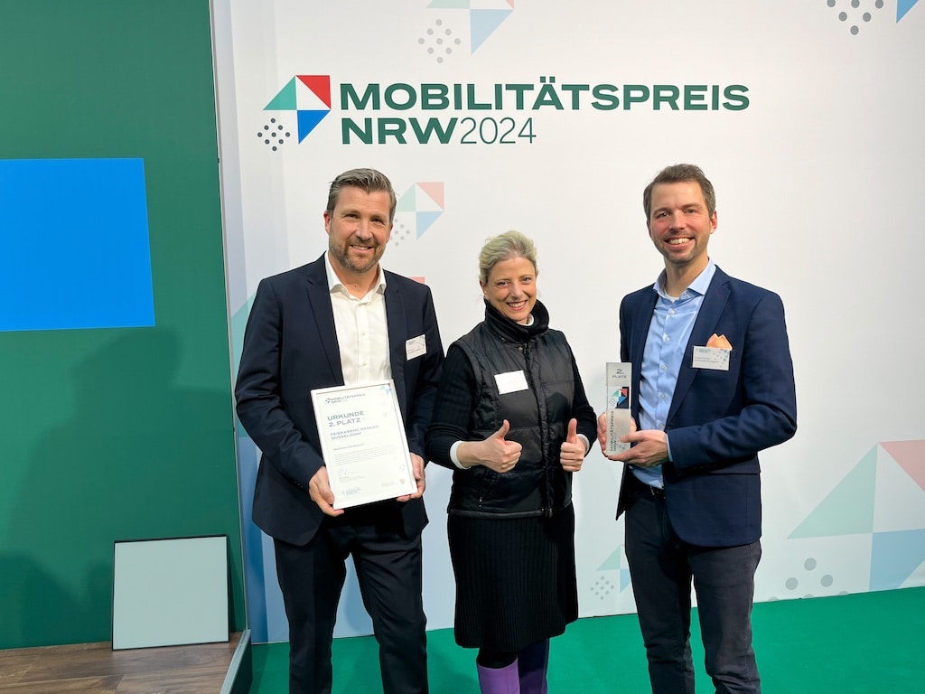 Düsseldorfer Projekt “Feierabend-Parken” belegt Platz 2 beim Mobilitätspreis.NRW