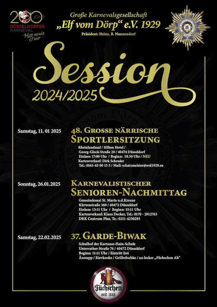 48. Große Närrische Sportlersitzung: Ein Highlight der Karnevalssaison in Düsseldorf