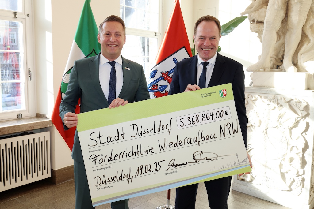 5,4 Millionen Euro für den Wiederaufbau: Düsseldorf erhält Unterstützung durch Bezirksregierung Düsseldorf