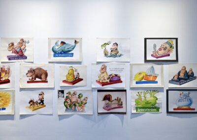 Impressionen aus der Ausstellung "Jacques Tilly. Freigeist - 200 Jahre Comitee Düsseldorfer Carneval e. V." © Lokalbüro