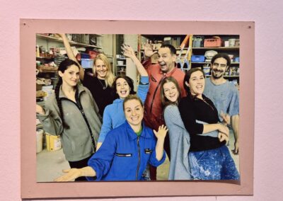 Jacques Tilly in jungen Jahren mit seinem team © Lokalbüro