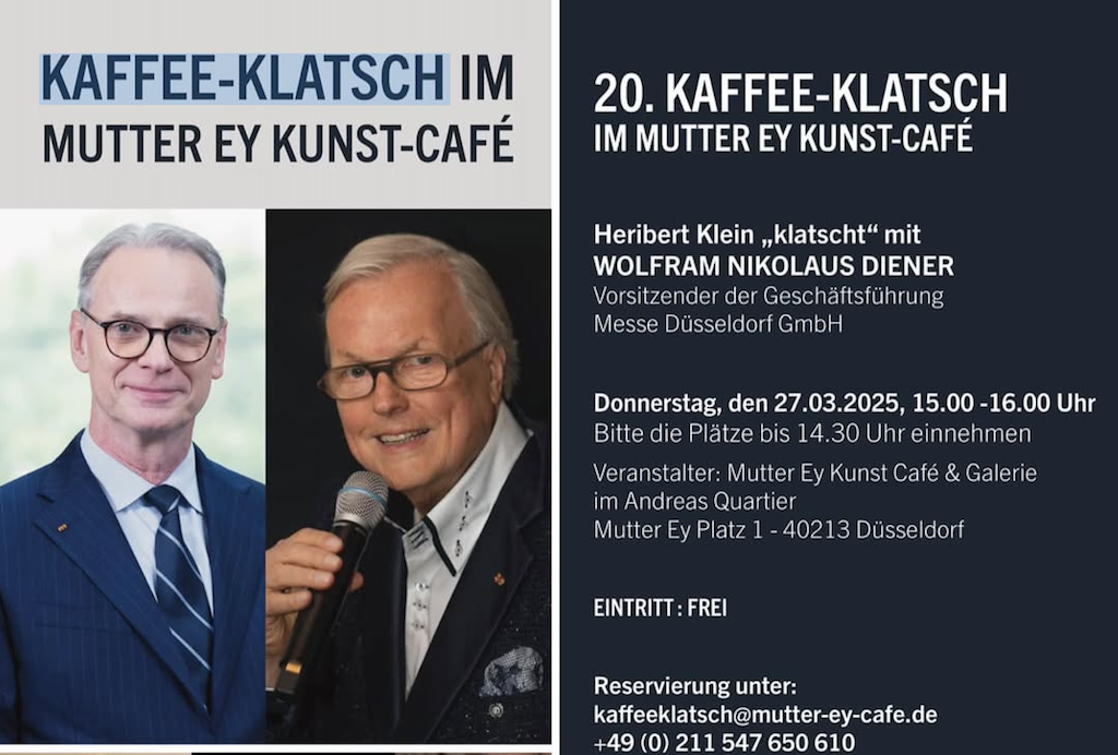 20. Talk in der Düsseldorfer Altstadt: Kaffee-Klatsch im Mutter Ey Kunst-Café