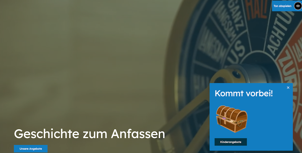 Screenshot der neuen Webseite