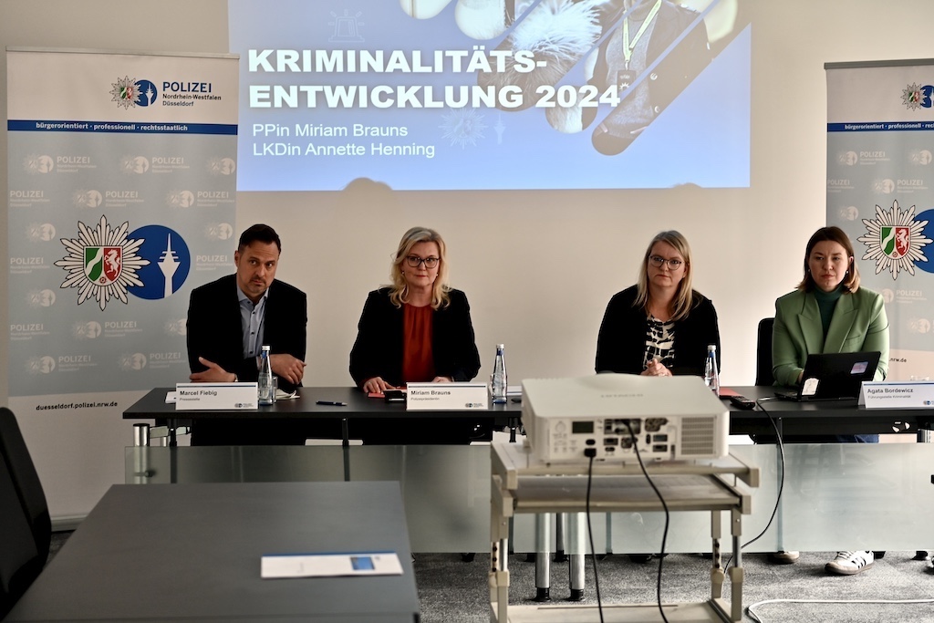 Kriminalitätsrückgang in Düsseldorf – Polizeistatistik 2024 vorgestellt
