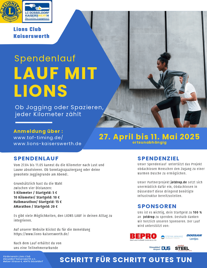 Laufen für eine warme Dusche