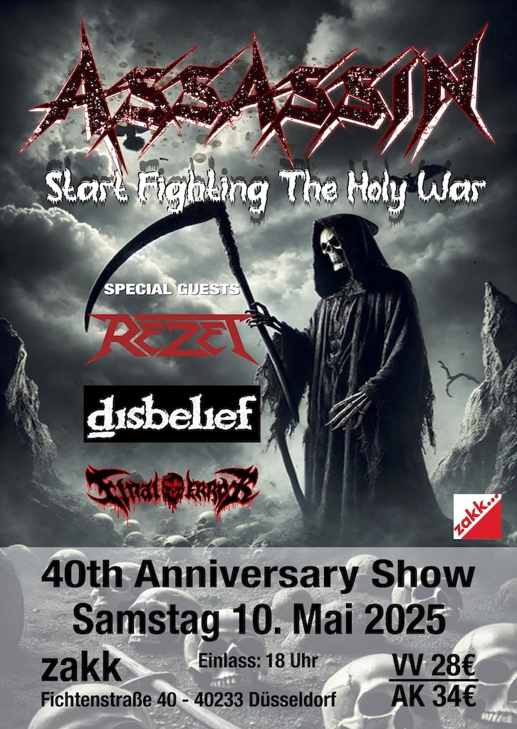 40 Jahre Thrash-Metal-Wahnsinn: ASSASSIN feiern Jubiläum mit neuer EP und großer Show