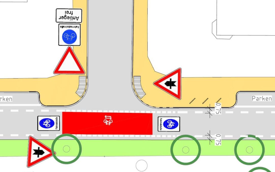 Limburgstraße und Gutenbergstraße werden zu Fahrradstraßen
