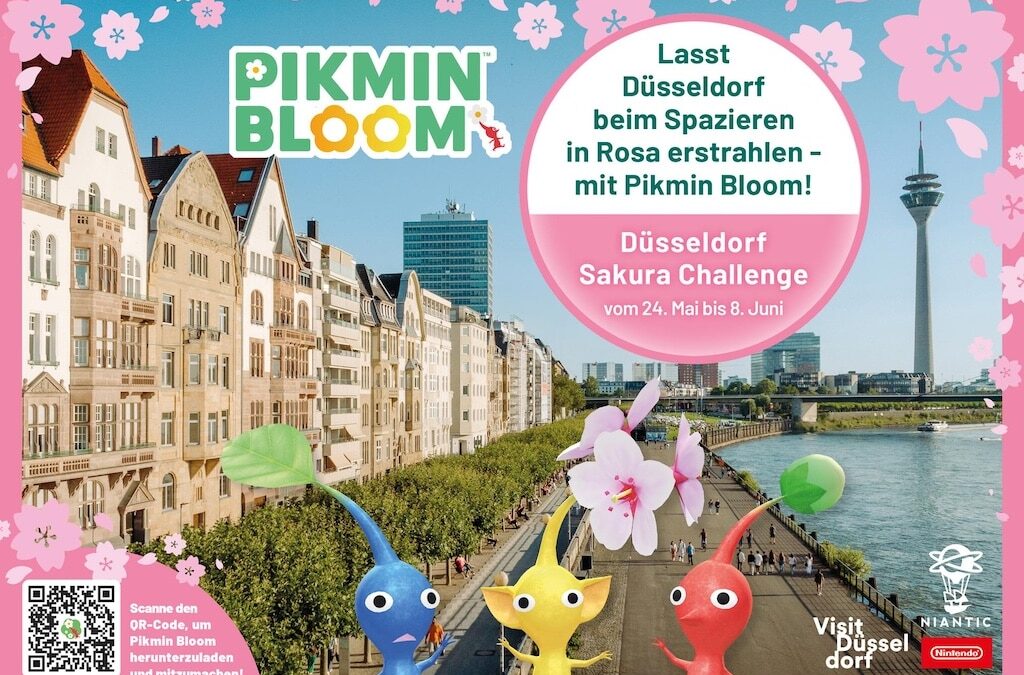 „Düsseldorf Sakura Challenge“: Digitale Kirschblüten treffen auf Stadterlebnis