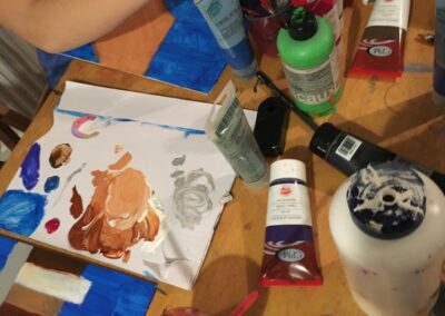 Malschule mit Pinsel und Farbe und viel Fantasie © Anne Müller