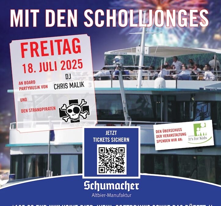 Leinen los 7.0 – Schiffstour der Tischgemeinschaft Scholljonges der Düsseldorfer Jongs