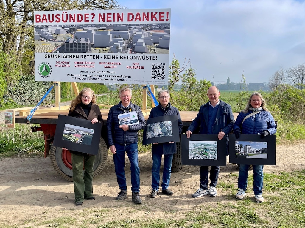 Eine Bürgerinitiative Grüner Norden bezeichnet das Projekt als Bausünde Foto: privat