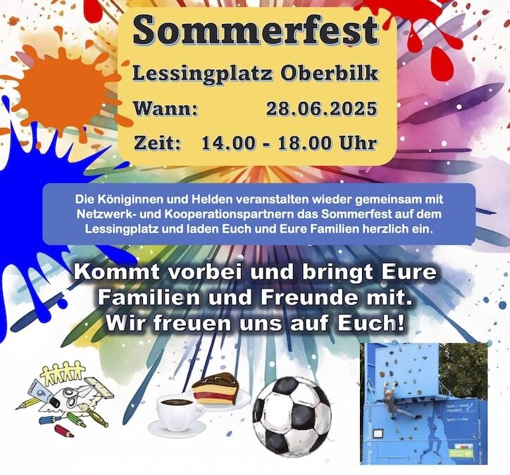 Neues Sommerfest am Lessingplatz: Spiel, Spaß und Gemeinschaft in Oberbilk