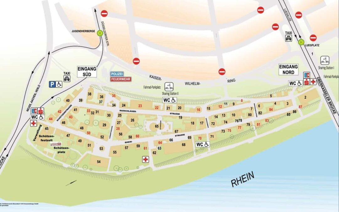 Kirmesplan der Großen Rheinkirmes 2025