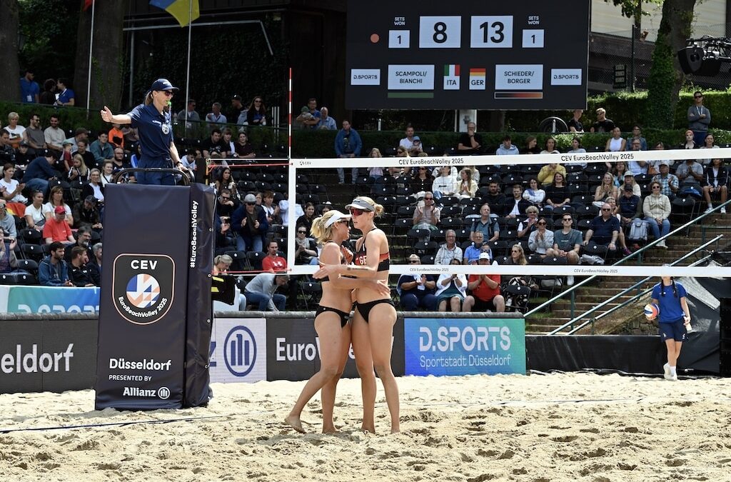 Beachvolleyball-EM startet im Rochusclub Düsseldorf mit energiegeladenem Auftakt