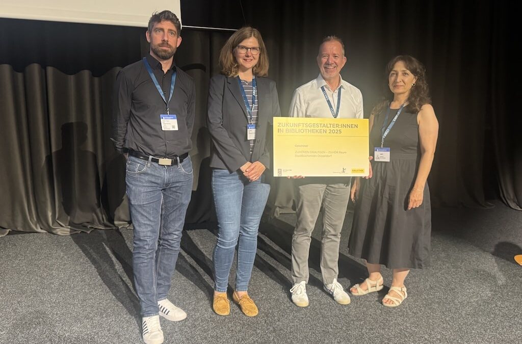 “Zukunftsgestalterpreis in Bibliotheken 2025”: “ZUHÖR.Raum” der Zentralbibliothek im KAP1 ausgezeichnet