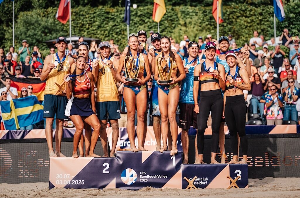 Beach-EM: Düsseldorf feiert fünf Tage Beach-Party – Hladun/Lazarenko und Mol/Sorum sind die neuen Europameister