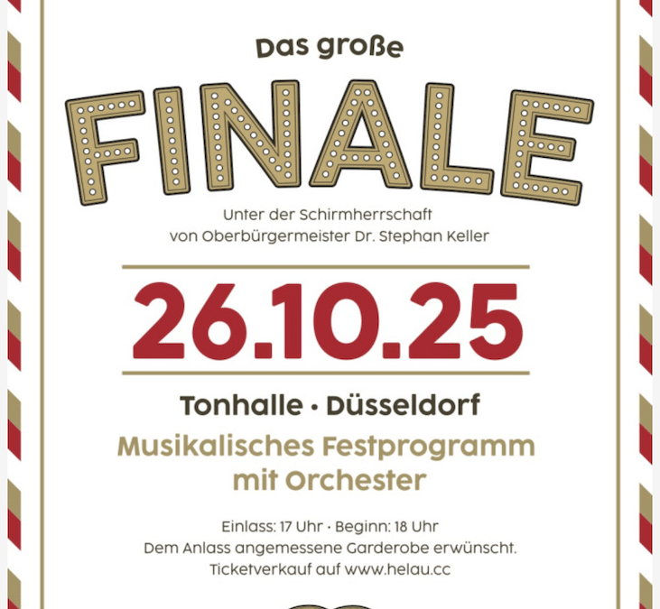 bschluss-Gala „200 Jahre Düsseldorfer Karneval“ am 26. Oktober: Das große Finale in der Tonhalle – ein Abend voller Emotionen, Musik und Überraschungen