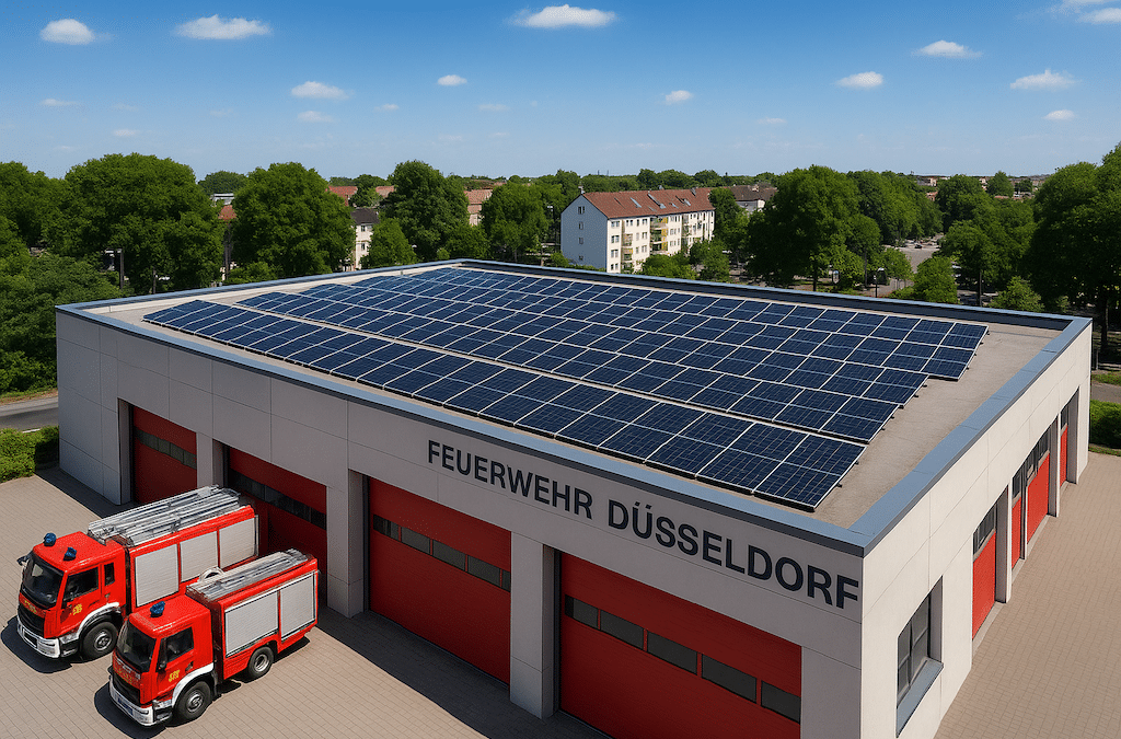 Düsseldorf rüstet weiter auf Sonnenstrom um: Neue Photovoltaikanlagen für Feuerwachen und Leitzentrale