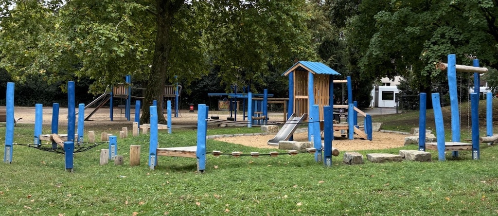 Kinderspielplatz Hanielpark wurde um 230 Quadratmeter erweitert